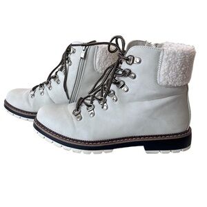 Dunes White Conrad Highking Boots Sz 10‎